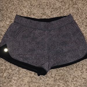 Reversible Grey Patterned/Black Lululemon Shorts